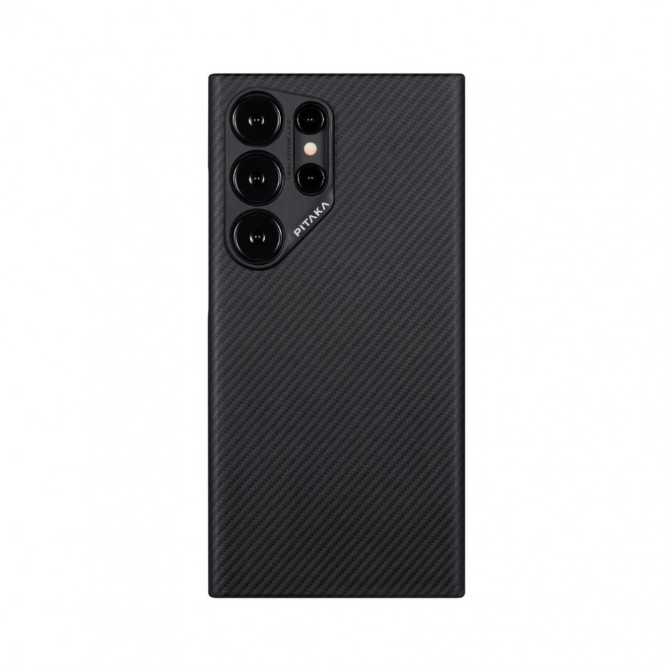 Чехол Pitaka MagEZ 4 Case для Galaxy S24 Ultra, кевлар черно-серый KS2401U