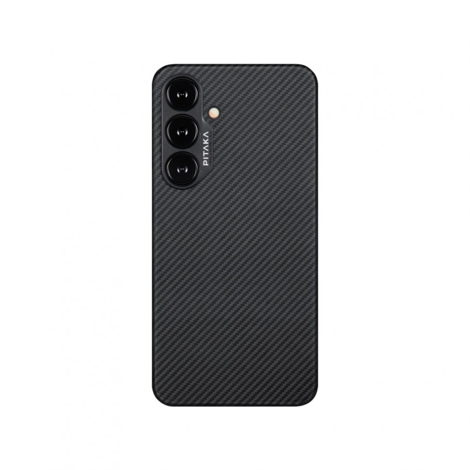 Чехол Pitaka MagEZ 4 Case для Galaxy S24, кевлар черно-серый KS2401